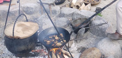 Cuisson sur plaque en métal