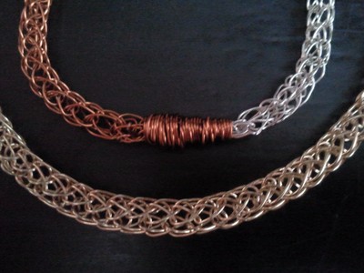 Collier et bracelet en maille viking