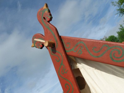 montants des tentes en lin 