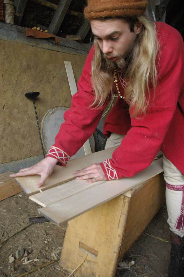 Construction d'un bouclier normand