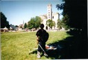 Juanjo devant le chateau de Sagone
