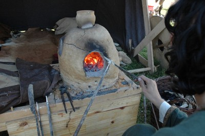 Travail de la perle au couteau